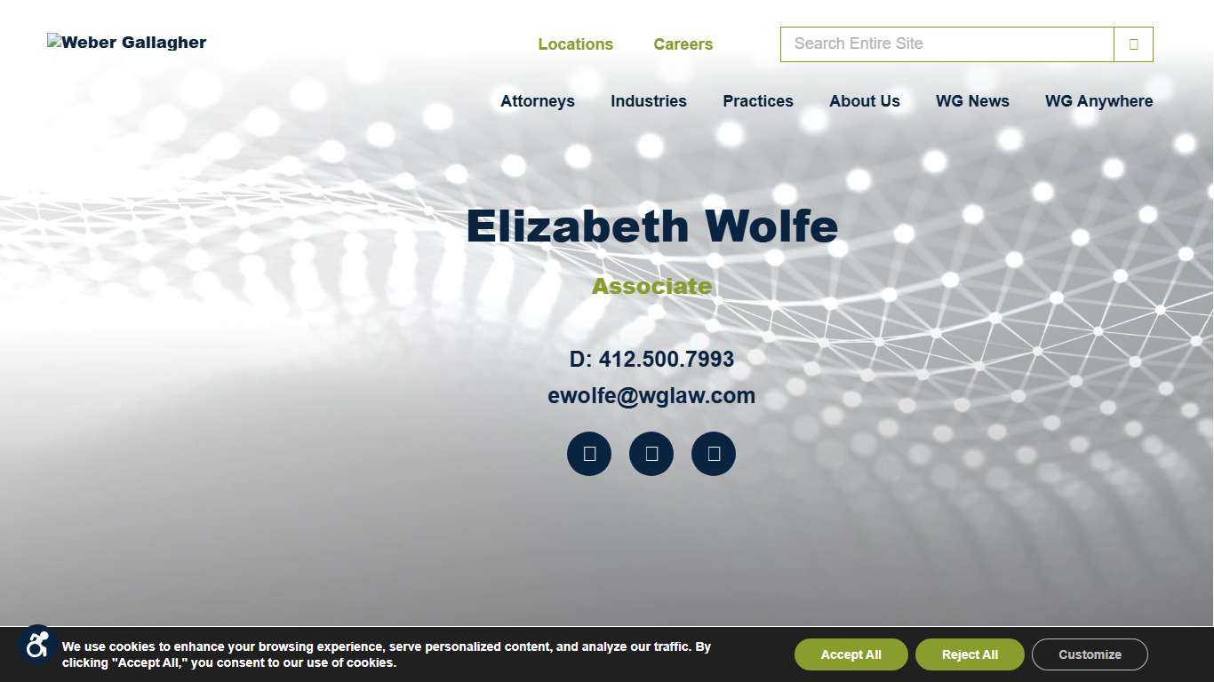 Elizabeth Wolfe - Weber Gallagher Simpson Stapleton Fires & Newby, LLP